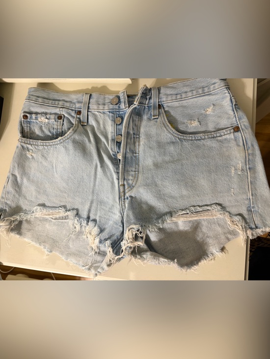 Levi's Pants - Levi's Light Wash Distressed 501 Cutoff Denim Shorts